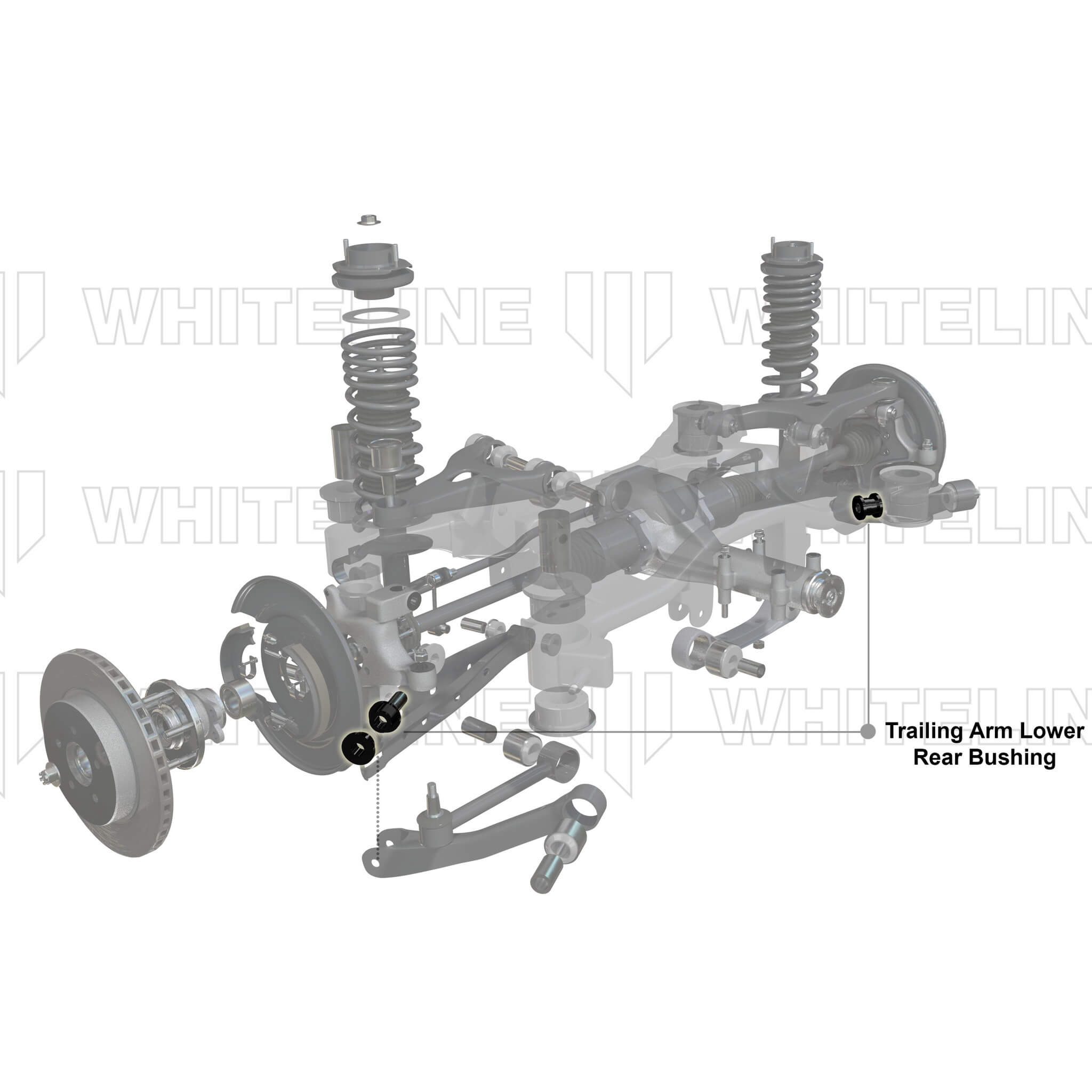Whiteline Rear Trailing Arm Lower Rear Bushing Kit, 2015-2026 WRX/STi & 2013-2026 BRZ/FR-S/86 - Angle 4